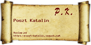 Poszt Katalin névjegykártya